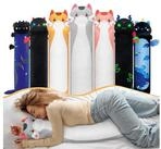 LuxusKollektion Kuscheltier Pl&uuml;schtier Katze graue 50CM Kissen Kinder Hellgraue