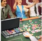 SPORTNOW Spiel Pokerkoffer Set, 500 Pokerchips 11,5 Gramm, Pokerset mit Schloss,