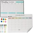 relaxdays Magnettafel Whiteboard f&uuml;r K&uuml;hlschrank 2er Set, (2-tlg)
