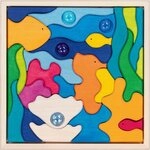 goki Puzzle goki evolution Landschaftspuzzle Meeresleuchten mit Glitzersteinen,