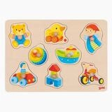goki Steckpuzzle Steckpuzzle Mein erstes Spielzeug, 8 Puzzleteile, zeigen, was...