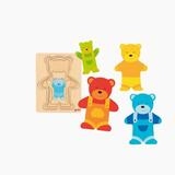 goki Steckpuzzle Schichtenpuzzle B&auml;r, 5 Puzzleteile, Gr&ouml;&szlig;enverh&auml;ltnisse zu
