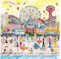 abrams&chronicle Puzzle GALISON Quadratisches Puzzle Sommer im Freizeitpark 500