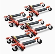 Bituxx Rangierwagenheber Rangierhilfe inkl. Wagenheber Rot, Set, 4-tlg.,...