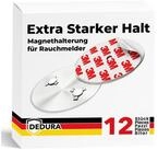 dedura Deckenhalter Rauchmelder Magnethalter 12er Set mit extra starken...