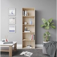 Vicco B&uuml;cherregal Bob, Sonoma/Sonoma, 60 x 190 cm mit 5 F&auml;chern, 1-tlg.