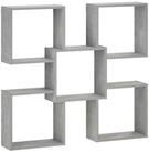 vidaXL Wandregal 995 x 17 x 91 cm Wandregal Betongrau 99,5x17x91 cm Spanplatte