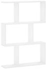vidaXL Wandregal 72 x 17 x 105 cm Wandregal Wei&szlig; 72x17x105 cm Spanplatte