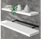 Casaria Wandboard, Wei&szlig; H&auml;ngeregal mit Halterung 15kg Tragkraft K&uuml;che Matt...