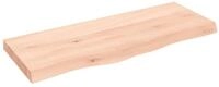 vidaXL Regal Wandregal 100x40x(2-6) cm Massivholz Eiche Unbehandelt, 1-tlg.
