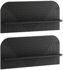 vidaXL Regal Wandregal 2 stk. Schwarz 80,5 x 13,5 x 37,5 cm Holzwerkstoff,...