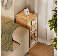 Vicco B&uuml;cherregal Rula, Goldkraft Eiche, 25 x 81.6 cm
