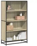 vidaXL B&uuml;cherregal, B&uuml;cherregal Sonoma-Eiche 80,5x35x139 cm Holzwerkstoff
