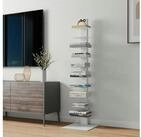 en.casa CD-Regal, Standregal &raquo;Eksj&ouml;&laquo; 150x39x39 cm Wei&szlig;