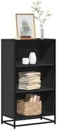 vidaXL B&uuml;cherregal, B&uuml;cherregal Schwarz 60x35x107,5 cm Holzwerkstoff