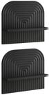 vidaXL Regal Wandregal 2 stk. Schwarz 41 x 13,5 x 37,5 cm Holzwerkstoff, 2-tlg.