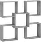 vidaXL Wandregal 995 x 17 x 91 cm Wandregal Sonoma-Grau 99,5x17x91 cm Spanplatte