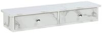en.casa Wandregal, &raquo;Geeste&laquo; mit 2 Schubladen 60 x 15 x 10 cm Marmoroptik,...