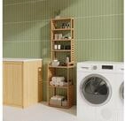 en.casa Standregal, &raquo;Forssa&laquo; Badregal Bambus K&uuml;chenregal 165 x 42 x 28 cm...