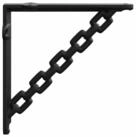 vidaXL Wandregal 105 x 105 x 3 cm Wandregalhalterungen 12 stk Schwarz...