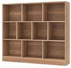 COSTWAY B&uuml;cherregal, Ebenen, mit 10 F&auml;chern, bis 70kg, 120x24x104cm