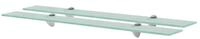 vidaXL Regal Schweberegale 2 Stk. Glas 80x10 cm 8 mm, 2-tlg.