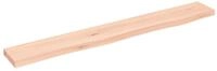 vidaXL Regal Wandregal 80x10x2 cm Massivholz Eiche Unbehandelt, 1-tlg.