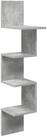 vidaXL Regal Wandregal Wandhalterung Betongrau 32 x 21 x 107 cm, Wandregal