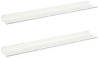 vidaXL Regal Schwebendes Regal Wandhalterung 2 Stk. Wei&szlig; 60 x 8,5 x 2,5 cm,...