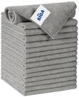 LuxusKollektion Reinigungstuch Mikrofaser Streifenfrei 15er 30x30cm Grau
