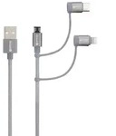 SKROSS Skross USB-Kabel USB 2.0 USB-A Stecker 1.20 m Spacegrau Rund, Flexibe