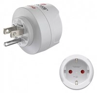 Hama 00223485 Reiseadapter f&uuml;r USA, Kanada, Karibik, Japan, Wei&szlig; Stromadapter