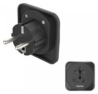 Hama 00223461 Reiseadapter Typ E+F Welt Europa Schwarz Stromadapter