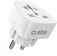 sbs Universaladapter Steckdosenadapter Weltstecker Reiseadapter Schuko, Typ E,...