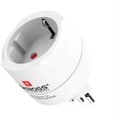 SKROSS Reisestecker "Europe to Swiss / Italy / Brazil", Wei&szlig; Reiseadapter Type...