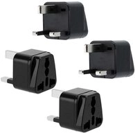Intirilife Stromadapter, 4x Steckdosen Adapter in SCHWARZ