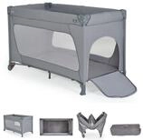 Cangaroo Baby-Reisebett One Touch R&auml;der, 125 x 65 cm, Seiteneingang, Matratze,