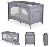 Moni Baby-Reisebett Uno, Faltmatratze, R&auml;der, Seiteneingang, Sichtfenster,