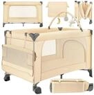 MoMi Baby-Reisebett BELOVE PLUS Babyreisebett mit Matratze, Spielbogen, Wickeltisch,