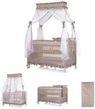 Chipolino Baby-Reisebett Palace, Wickelauflage, Moskitonetz mit Baldachin,