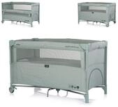 Chipolino Baby-Reisebett Relax Leinen, 2 Ebenen, R&auml;der, als Beistellbett...