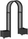 vidaXL M&uuml;lltonnenbox Rosenbogen mit Pflanzer Anthrazit 168,5 x 43 x 207 cm PP...