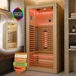 Artsauna Infrarotkabine Trondheim90, Dual-Technik, Dimmbare R&uuml;ckenstrahler, 1