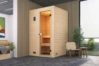 weka Sauna Valida, BxTxH: 139 x 139 x 203,5 cm, 38 mm, (Set) 4,5 kW-Ofen mit