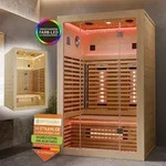 Artsauna Infrarotkabine Trondheim120, Dual-Technik, Dimmbare R&uuml;ckenstrahler, 2