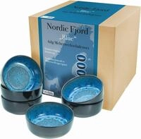 CreaTable M&uuml;slischale Nordic Fjord, Steinzeug, (Set, 6-tlg), Salatschale,