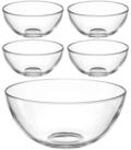 LEONARDO Schale Schalen-Set CUCINA, 5er Set, 4x &Oslash; 10 cm & 1x &Oslash; 21,5 cm, Glas,...
