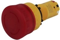 DECA Schalter DECA CP2E-LVE01Q4R Notentsperrung, Stoptaster 24 V DC/AC 8 A IP66...