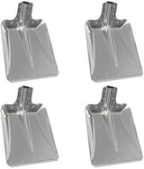 vidaXL Spaten Schaufelkopf 4 Stk. Silber 43 x 32,5 cm Aluminium, (4-St)