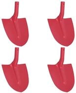 vidaXL Spaten Schaufelkopf 4 Stk. Rot 39,5 x 27,5 cm, (4-St)